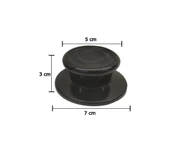 Tencere Tava Sahan Cam Kapak Kulpu Lüks Siyah 6 Ad - 5