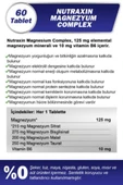 Nutraxin Magnezyum Complex 60 Tablet 250 Mg - Bisiglinat - Taurat - Malat - Sitrat - B6 thumbnail 3