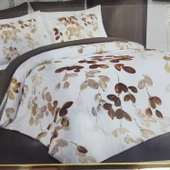 CEYLİNE ÇİFT KİŞİLİK PAMUK SATEN NEVRESİM TAKIMI SUFİ KAHVE thumbnail 2