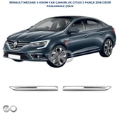 Renault Megane 4 Krom Yan Çamurluk 2 Parça 2016-2020 Model Arası Uyumlu P.Çelik thumbnail 2