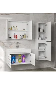 Trend Line (80 35) 115 Cm Ayna Dolaplı Boy Dolaplı Lavabolu Mdf Banyo Dolabı Seti-Hazır Kurulu- - 2