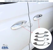 VW Caddy Krom Kapı Kolu 4 Kapı 2020> Paslanmaz Çelik thumbnail 4