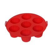 CREARTHOME Airfryer Pişirme Kabı 20x5 Cm Tüm Airfryer'lere Uyumlu KIRMIZI DÜZ SİLİKON - 4