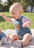 Mayoral Erkek Bebek Salopet Tshirt Takım - 1