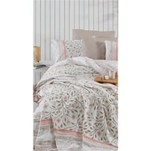 COTTON LİFE ÇİFT KİŞİLİK NEVRESİM TAKIMI FİESTA PEMBE - 1