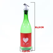 Sevgililer Günü Konseptli Sosluk Yeşil 750 ml (Akıtıcılı) Love You - 3