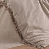 PRİVATE ÇİFT KİŞİLİK NEVRESİM TAKIMI İPLİĞİ BOYALI BEJ thumbnail 5