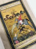 Kaplanla Yüzleşme Adlı El Yapımı Minyatür Resim 20,5x12 cm thumbnail 3