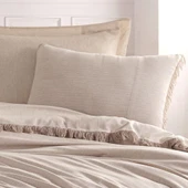 PRİVATE ÇİFT KİŞİLİK NEVRESİM TAKIMI İPLİĞİ BOYALI BEJ thumbnail 3