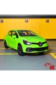 Renault Clio Rs 1/36 Ölçek Çek Bırak Diecast Yeşil Metal Model Araba Oyuncak - 1
