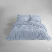 STONEWASHED NEVRESİM TAKIMI TEK KİŞİLİK VİOLET thumbnail 1