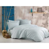 CLASY SATEN BUTİK ÇİFT KİŞİLİK NEVRESİM TAKIMI ESTİNA MİNT - 4