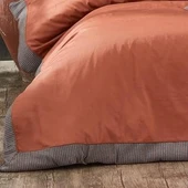 NAZİK SATEN NEVRESİM TAKIMI ÇİFT KİŞİLİK AMANDA KİREMİT thumbnail 4