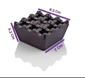 kırılmaz sert plastik küllük - 24 lü kare ızgaralı kül tablası thumbnail 2