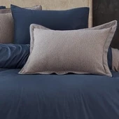 NAZİK SATEN NEVRESİM TAKIMI ÇİFT KİŞİLİK AMANDA İNDİGO thumbnail 1