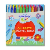 Pensan Kidz Karton Kutu Pastel Boya 24 Renk - 1