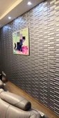 Renkli Duvarlar Tek Parça 70x500cm 1 Adet Gri Piramit Opak Model Yapışkanlı Ev Ofis Salon Duvar Paneli Kağıdı NW65 - 6