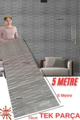 Renkli Duvarlar Tek Parça 70x500cm 1 Adet Gri Piramit Opak Model Yapışkanlı Ev Ofis Salon Duvar Paneli Kağıdı NW65 - 1