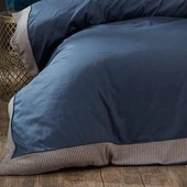 NAZİK SATEN NEVRESİM TAKIMI ÇİFT KİŞİLİK AMANDA İNDİGO thumbnail 2