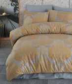 MAJOLİ ÇİFT KİŞİLİK RANFORCE NEVRESİM TAKIMI LUNA SARI thumbnail 2