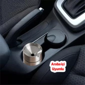 Dekoratif Küçük Küllük Araba İçi Bardak Uyumlu Çıkarılabilir Temizlenebilir Paslanmaz Metal 1 Adet - 3