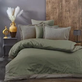 NAZİK SATEN NEVRESİM TAKIMI ÇİFT KİŞİLİK AMANDA YEŞİL thumbnail 3