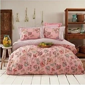 APRİCİTAS RANFORCE ÇİFT KİŞİLİK NEVRESİM TAKIMI OPHELİA PEMBE - 1
