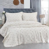 NAZİK 7 PARÇA PİKELİ NEVRESİM TAKIMI GELİN SETİ VENÜS VİZON thumbnail 2