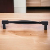 10 Adet Kare Kulp Mobilya Mutfak Dolabı Çekmece Dolap Kapak Kulpu Kulbu Siyah (96 MM-9.6 CM) Metal thumbnail 6