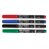 Hi-Text 780 OHP Permanent Kalem M Uç Asetat CD Kalemi Mavi Kırmızı Siyah - 1