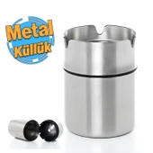 Dekoratif Küçük Küllük Araba İçi Bardak Uyumlu Çıkarılabilir Temizlenebilir Paslanmaz Metal 1 Adet - 1