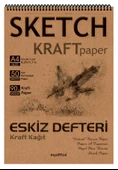 Kraft Kağıt A4 Eskiz Defteri 90 gr. Spiralli 50 Yaprak Sketchbook - 1
