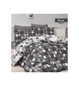 MAJOLİ ÇİFT KİŞİLİK RANFORCE NEVRESİM TAKIMI BUNKU GRİ thumbnail 2