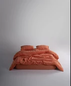 STONEWASHED NEVRESİM TAKIMI ÇİFT KİŞİLİK MECCA ORANGE - 4