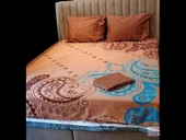 TÜRKİZ ÇİFT KİŞİLİK PAMUK SATEN NEVRESİM TAKIMI PAPATYA thumbnail 2