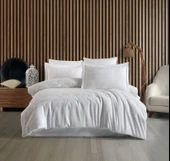 HOBBY ÇİFT KİŞİLİK PAMUK SATEN NEVRESİM TAKIMI EKOSE BEYAZ thumbnail 2