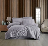 HOBBY ÇİFT KİŞİLİK PAMUK SATEN NEVRESİM TAKIMI EKOSE GRİ thumbnail 1