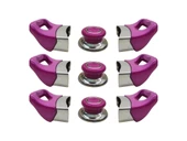 Tencere Tava Sahan Kulp ve Kapak Kulpu Fuşya Pembe 3 Set - 1