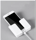 2 Li Plastik Cep Telefonu Duvar Şarj Standı - Kumanda Organizer - 4