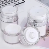 50 ML Doldurulabilir Pompalı Vakumlu Krem Fondoten Sıvı Kozmetik Şişesi Akrilik - 3