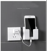 2 Li Plastik Cep Telefonu Duvar Şarj Standı - Kumanda Organizer - 3