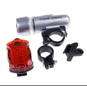 Bisiklet Ön Ve Arka Lamba Seti Multi Fonksiyonlu  - Gri thumbnail 1