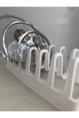 2 Adet 8 Bölmeli Tencere Kapak Rafı - Simple Tabaklık - Kapak Organizeri - 3