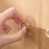 2 Li Dekoratif Kristal Yapışkanlı Kulp Askısı  Dolap-Çekmece-Pencere -Klozet Kapağı Kulpu - 2