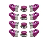 Tencere Tava Sahan Kulp ve Kapak Kulpu Fuşya Pembe 4 Set - 1