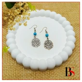 Aşk Süğümü & Turkuaz Doğal Taş Kadın Küpe - 3