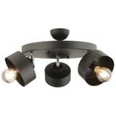 Apliqa Meriç 3'lü Siyah Plafonyer Modern Retro Genç Odası Mutfak Salon Avize thumbnail 3