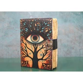 Göz Tasarımlı Deri Defter - 1