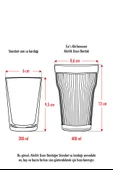 Akrilik Mürdüm 6'lı Uzun Bardak & Su Meşrubat Bardağı 400 ml ( Cam Değildir ) - 4