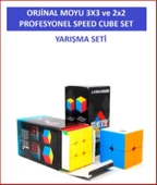 ORJİNAL MOYU 3X3 VE 2X2 Stickersız Zeka Küpü sETİ - Profesyonel Speed Cube - Sabır Küpü - - 4